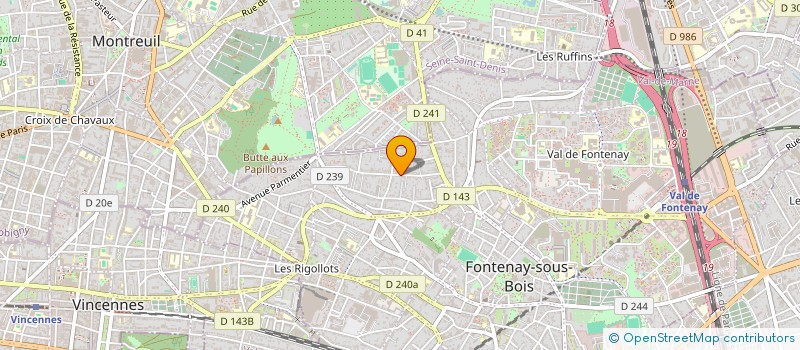 localisation de l'entreprise AU TRONC VERT à FONTENAY-SOUS-BOIS