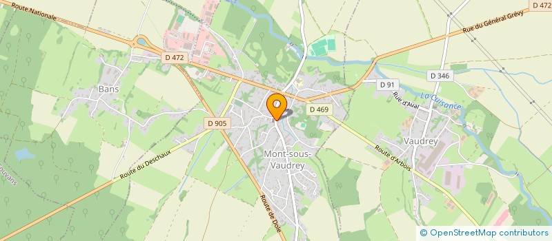 localisation de l'entreprise AU VAL FLEURI à MONT-SOUS-VAUDREY