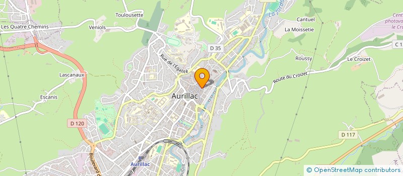 localisation de l'entreprise AU VERRE ET A L'ASSIETTE à AURILLAC