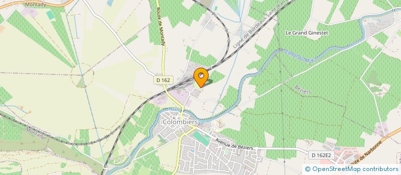 localisation de l'entreprise AU VERT à COLOMBIERS