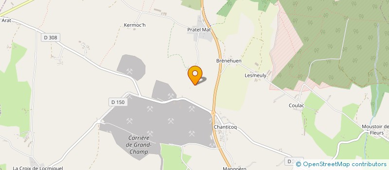 localisation de l'entreprise AU VIEUX MOULIN  GRAND-CHAMP