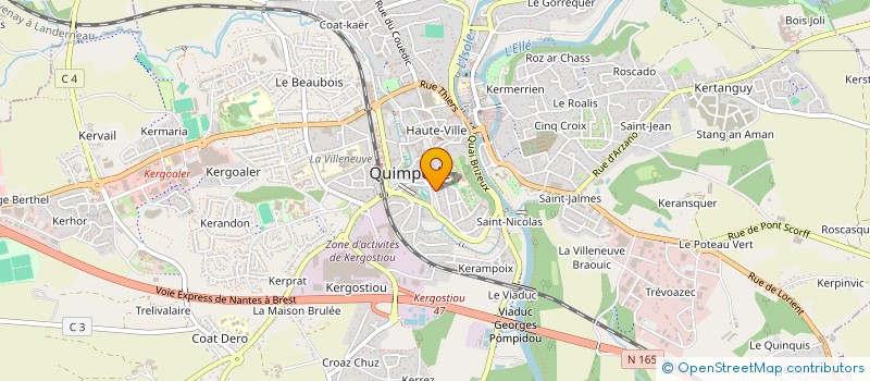 localisation de l'entreprise AU VIN DU SOLEIL à QUIMPERLE