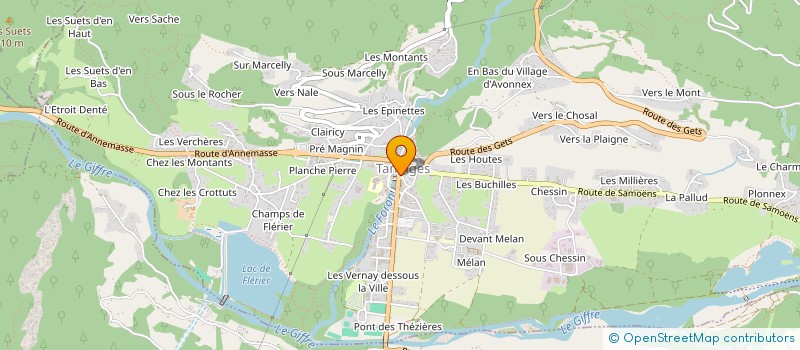 localisation de l'entreprise AU VIN QUI CHANTE  TANINGES