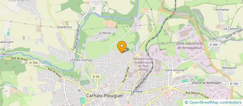 localisation de l'entreprise AU ZENCLUB  CARHAIX-PLOUGUER