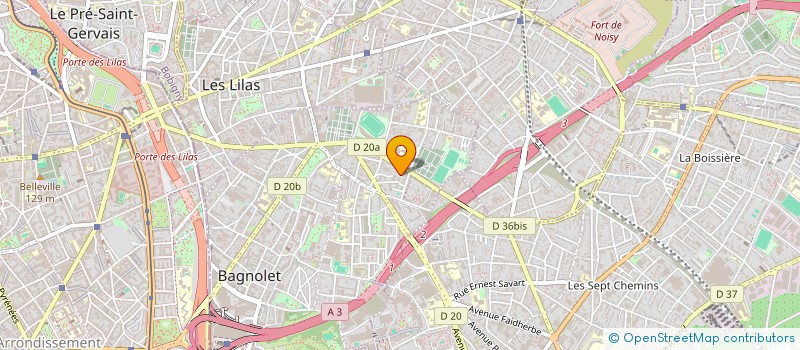 localisation de l'entreprise AUAHA à BAGNOLET