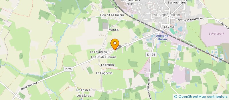 localisation de l'entreprise AUB'OUTCHOU ASSOCIATION D'ASSISTANTE MATERNELLE  AUBIGNE-RACAN