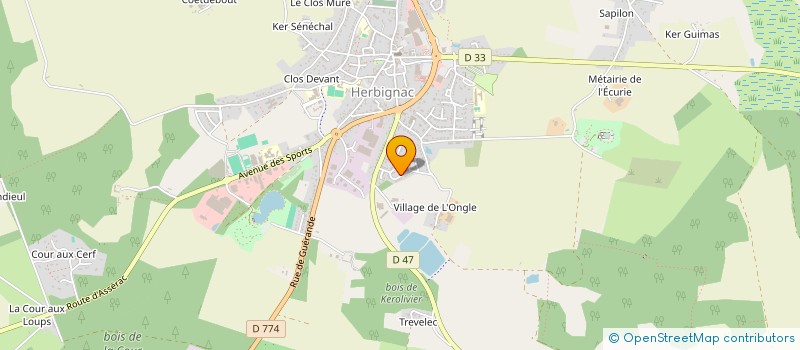 localisation de l'entreprise AUB'S DANSE à HERBIGNAC