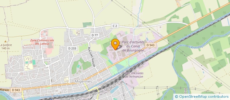 localisation de l'entreprise AUBADE à MIGENNES