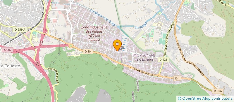 localisation de l'entreprise AUBAGNE ENROBES à AUBAGNE