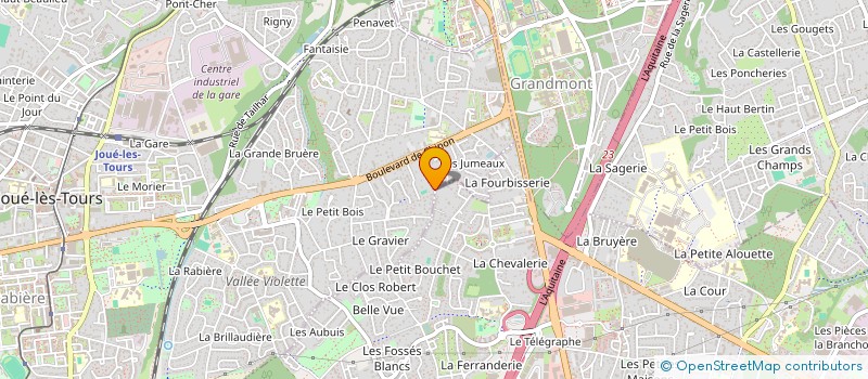 localisation de l'entreprise AUBALY à JOUE LES TOURS