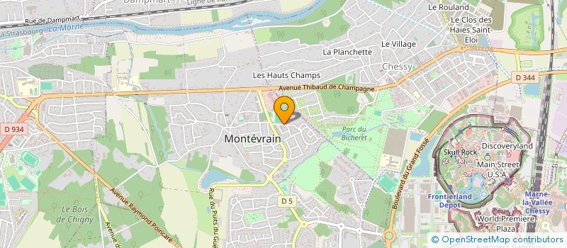 localisation de l'entreprise AUBARD MICHEL VOYAGES à MONTEVRAIN