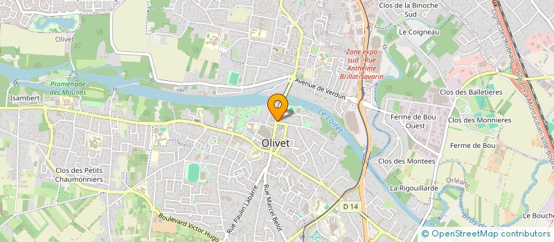localisation de l'entreprise AUBE à OLIVET