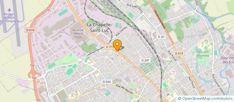 localisation de l'entreprise AUBE AUTO SPORT à LA CHAPELLE-SAINT-LUC