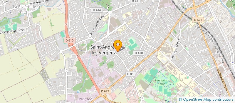 localisation de l'entreprise AUBE CARRELAGES à SAINT-ANDRE-LES-VERGERS