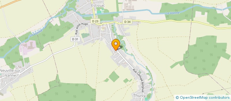 localisation de l'entreprise AUBE DEBARD'10 à ESTISSAC