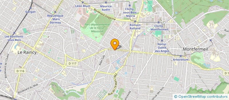 localisation de l'entreprise AUBE ELEC  GAGNY