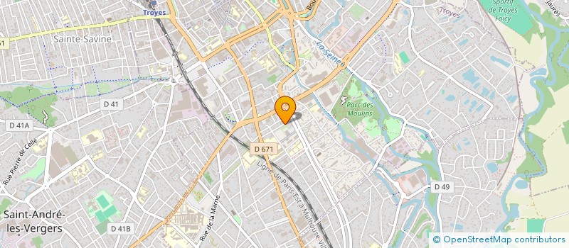 localisation de l'entreprise AUBE EQUIP RADIOCOMM à TROYES