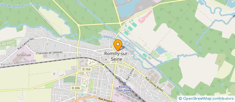 localisation de l'entreprise AUBE FLORALE SARL à ROMILLY-SUR-SEINE