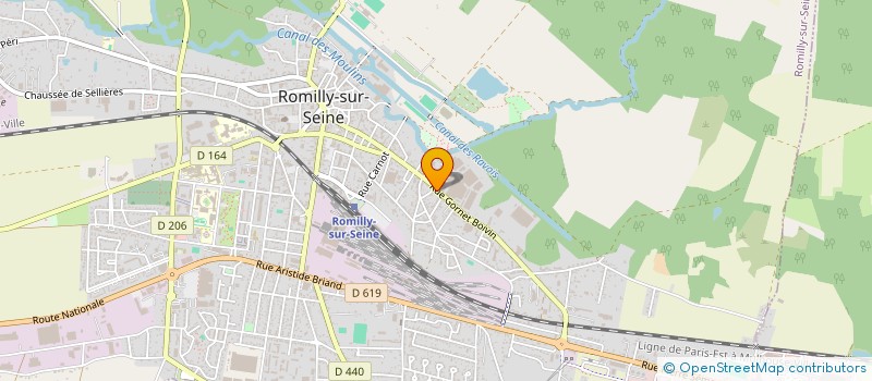 localisation de l'entreprise AUBE VERANDAS à ROMILLY-SUR-SEINE