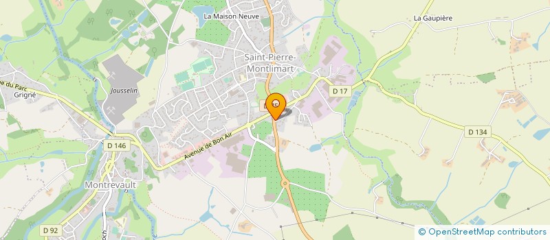 localisation de l'entreprise AUBECLAIRE à MONTREVAULT-SUR-EVRE