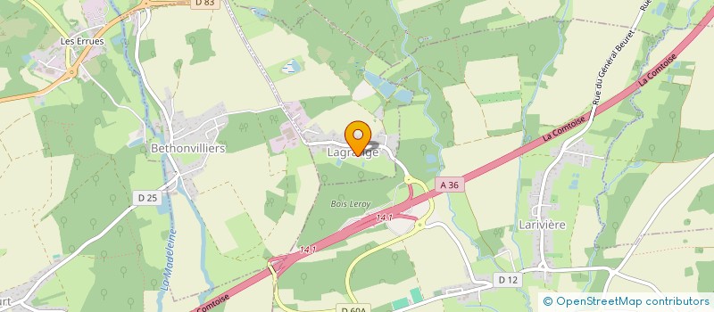 localisation de l'entreprise AUBEJASE à LAGRANGE
