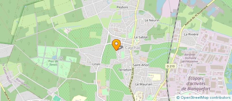 localisation de l'entreprise AUBELLE à BLANQUEFORT