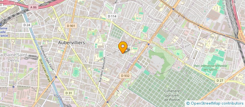 localisation de l'entreprise AUBER 124  AUBERVILLIERS