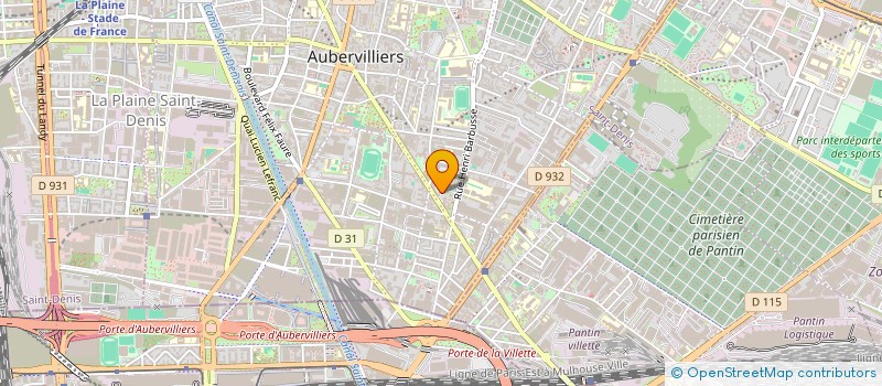 localisation de l'entreprise AUBER BREIZH  AUBERVILLIERS