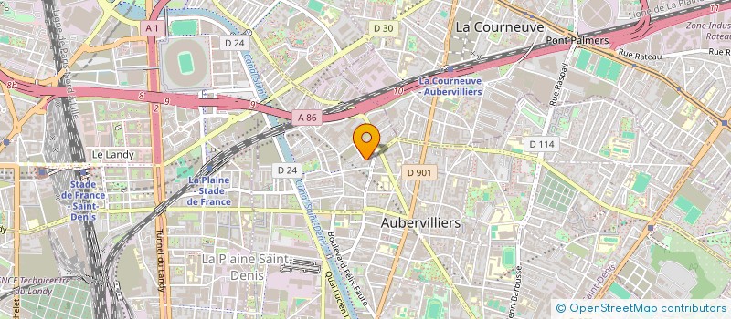 localisation de l'entreprise AUBER DEPANN SERVICES  AUBERVILLIERS