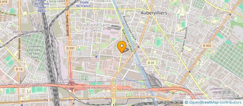 localisation de l'entreprise AUBER FF à AUBERVILLIERS