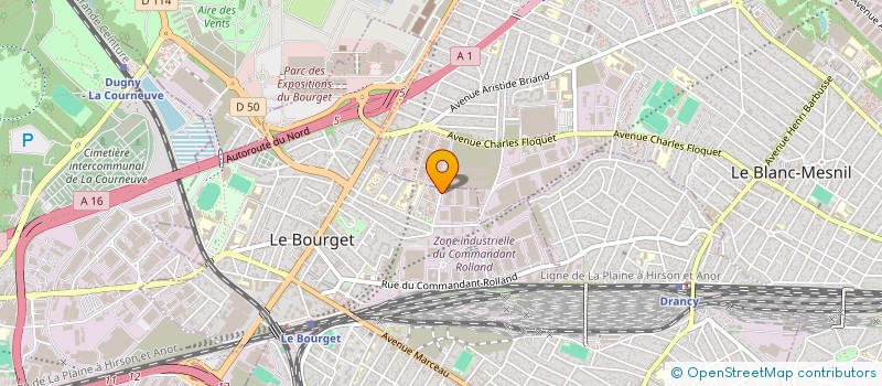 localisation de l'entreprise AUBER GROS à LE BOURGET