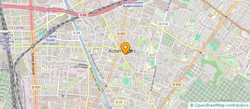 localisation de l'entreprise AUBER SANS LA PEUR à AUBERVILLIERS