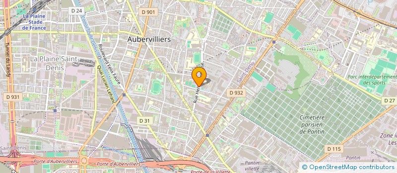 localisation de l'entreprise AUBEREVENTS  AUBERVILLIERS