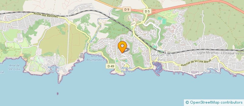 localisation de l'entreprise AUBERGE A LA FOLIE  SAUSSET-LES-PINS