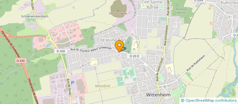 localisation de l'entreprise AUBERGE ALSACIENNE AUX FINS GOURMETS  WITTENHEIM