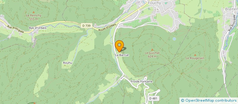 localisation de l'entreprise AUBERGE AU COL DE FOUCHY  BREITENAU