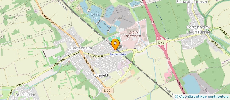 localisation de l'entreprise AUBERGE D ALSACE  BARTENHEIM