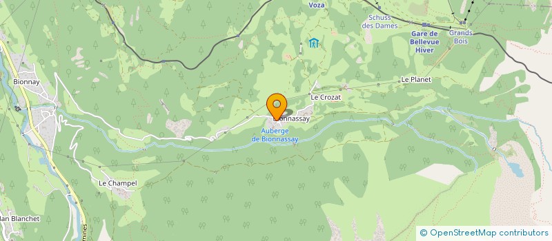 localisation de l'entreprise AUBERGE DE BIONNASSAY  SAINT-GERVAIS-LES-BAINS