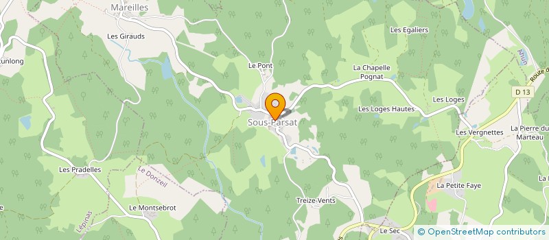 localisation de l'entreprise AUBERGE DE CAMILLE à SOUS-PARSAT