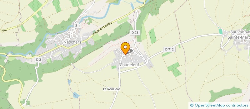 localisation de l'entreprise AUBERGE DE CHADELEUF  CHADELEUF