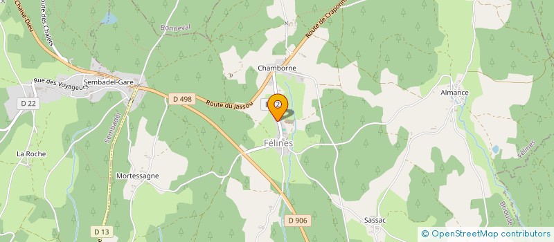 localisation de l'entreprise AUBERGE DE CHAMBORNE  FELINES