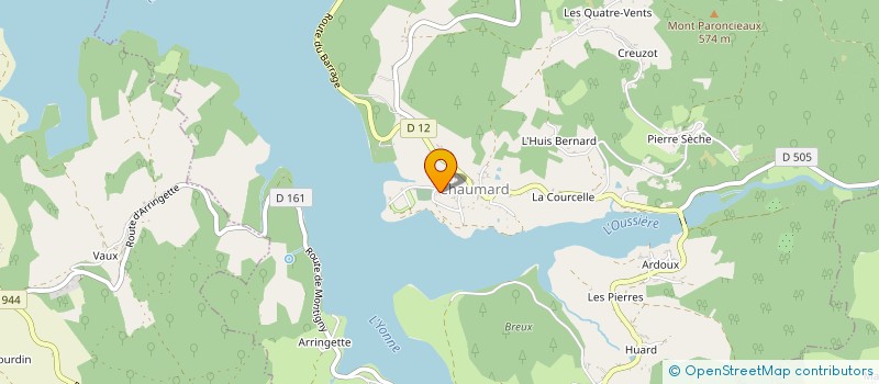 localisation de l'entreprise AUBERGE DE CHAUMARD  CHAUMARD