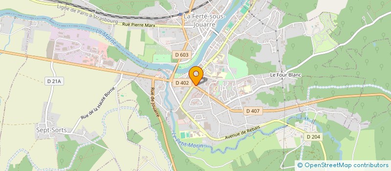 localisation de l'entreprise AUBERGE DE CONDE SARL à LA FERTE-SOUS-JOUARRE