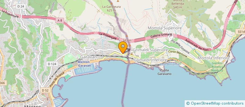 localisation de l'entreprise AUBERGE DE FRANCE à MENTON