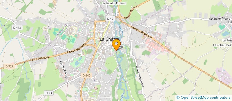 localisation de l'entreprise AUBERGE DE JEUNESSE à LA CHATRE