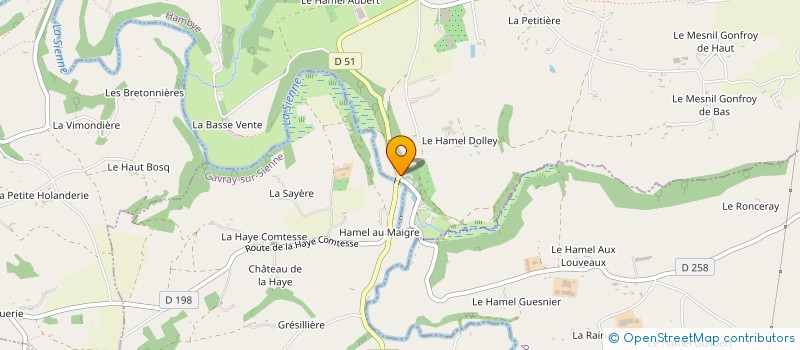 localisation de l'entreprise AUBERGE DE L' ABBAYE D' HAMBYE  HAMBYE