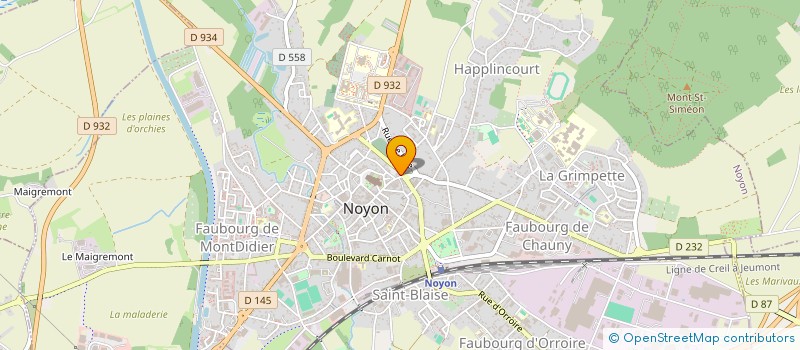 localisation de l'entreprise AUBERGE DE LA CATHEDRALE  NOYON