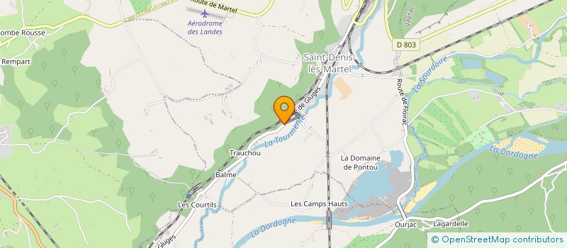 localisation de l'entreprise AUBERGE DE LA FALAISE à MARTEL