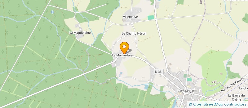 localisation de l'entreprise AUBERGE DE LA FORET SARL  LE GAVRE