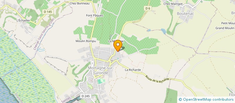 localisation de l'entreprise AUBERGE DE LA GARENNE  MORTAGNE-SUR-GIRONDE